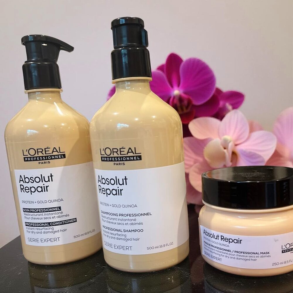 L'oreal Prof Paris Absolut Repair Protein Gold Quinoa Shampoo Conditioner Mask